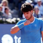 Carlos Alcaraz csuklója a barcelonai tenisztornán sérült meg.