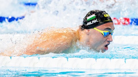 Milák Kristóf a párizsi olimpián.