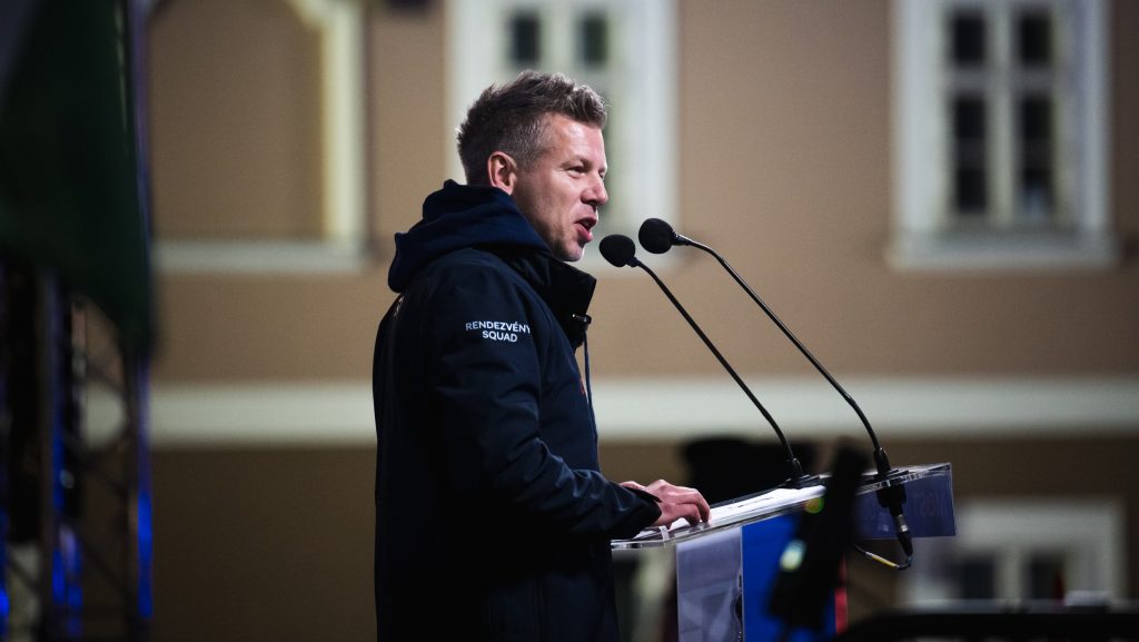 Magyar Péter országjárása Győrben 2026. április 9-én., Image: 1089987016, Fotó: Mohos Márton / 24.hu