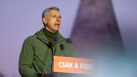 A Fidesz-KDNP kampányzáró eseménye 2026. április 11-én a Szentháromság téren., Image: 1090276017, Fotó: