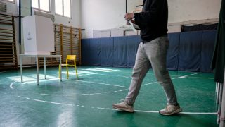 Szavazás a parlamenti választásokon Budapesten az 1. kerületben 2026. április 12-én., Image: 1090425548, Fotó: Kőrös Gábor / 24.hu