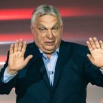 Orbán Viktor a Fidesz-KDNP választási eredményváróján.