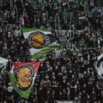 A Ferencváros szurkolói a labdarúgó Fizz Liga 26. fordulójából elhalasztott Ferencvárosi TC - Puskás Akadémia FC mérkőzésen.