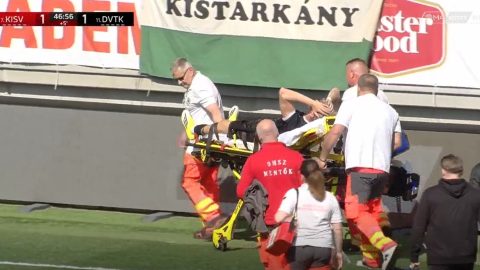 Kisvárda Diósgyőr NB I Demeter Milán állkapocstörés