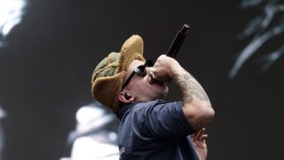 Dzsudló a Rendszerbontó Nagykoncert színpadán a budapesti Hősök terén, 2026. április 10-én.