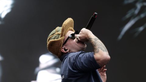 Dzsudló a Rendszerbontó Nagykoncert színpadán a budapesti Hősök terén, 2026. április 10-én.