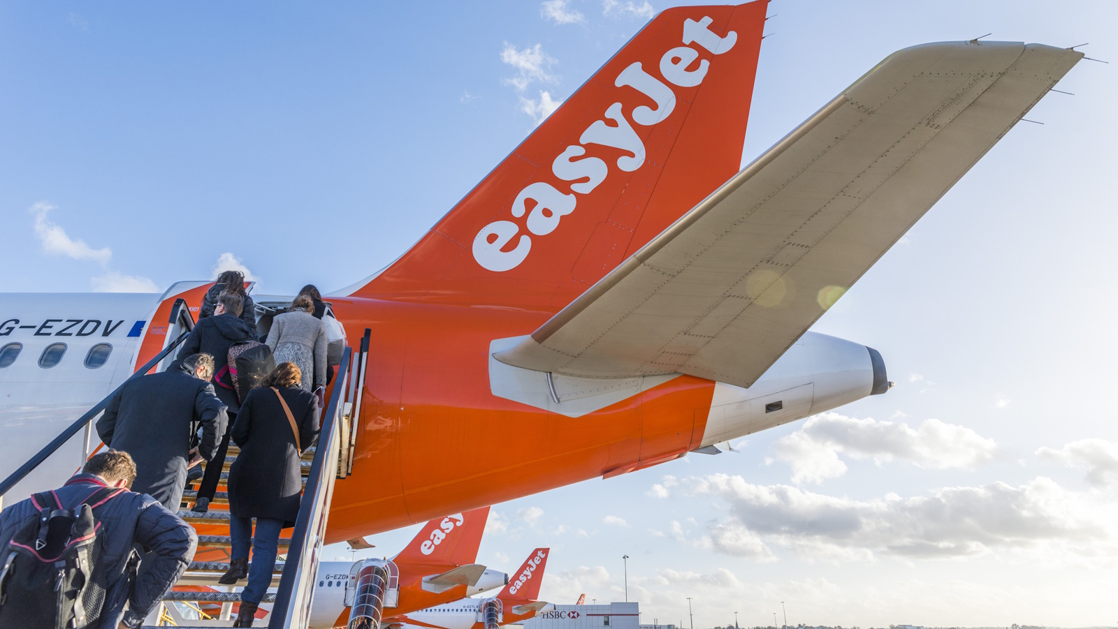EasyJet repülőgép beszállás