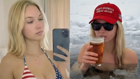 A Trump-párti, mesterséges intelligenciával előállított influenszer, Emily Hart.