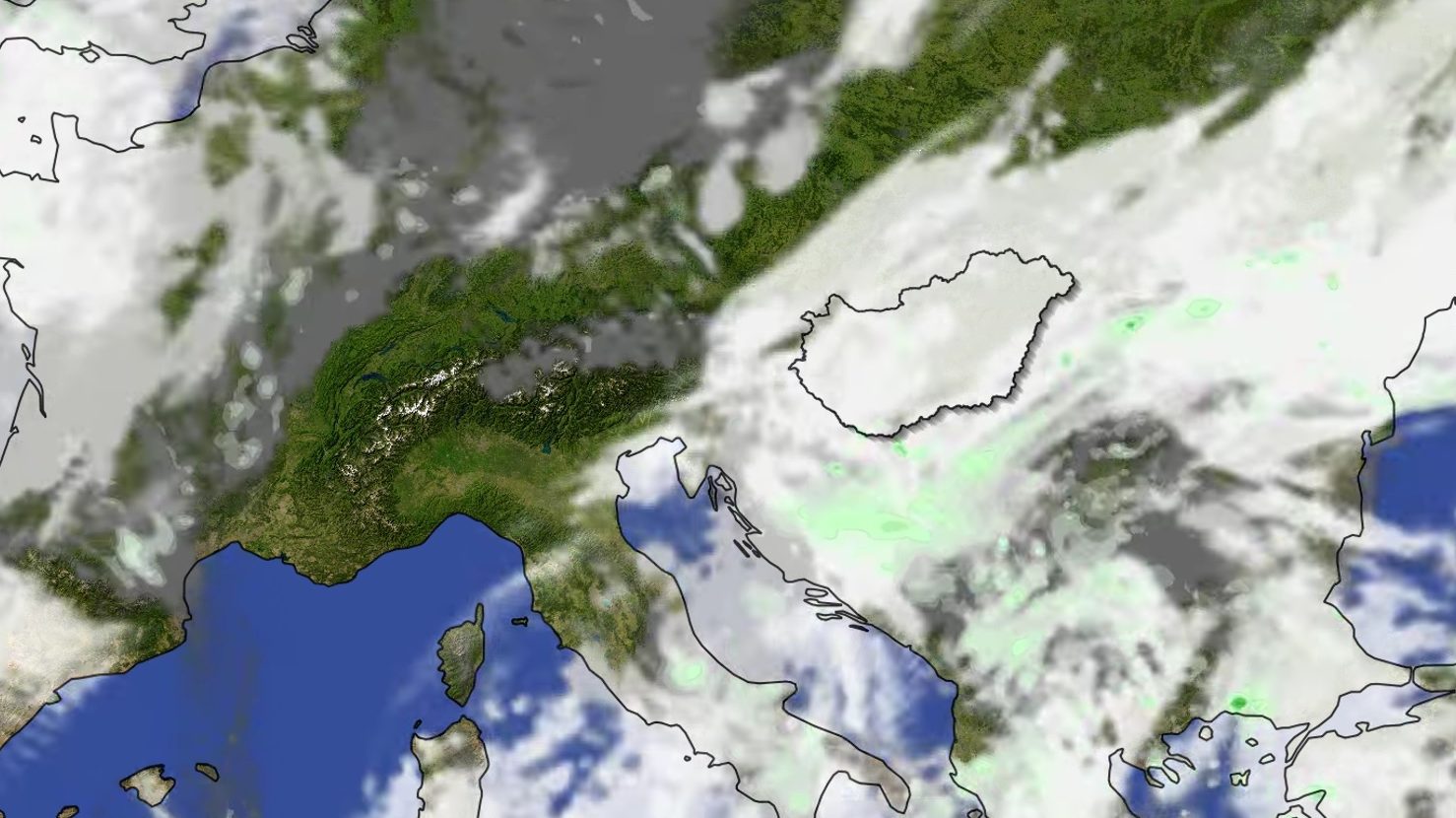 Poros felhőzet borítja be az országot.