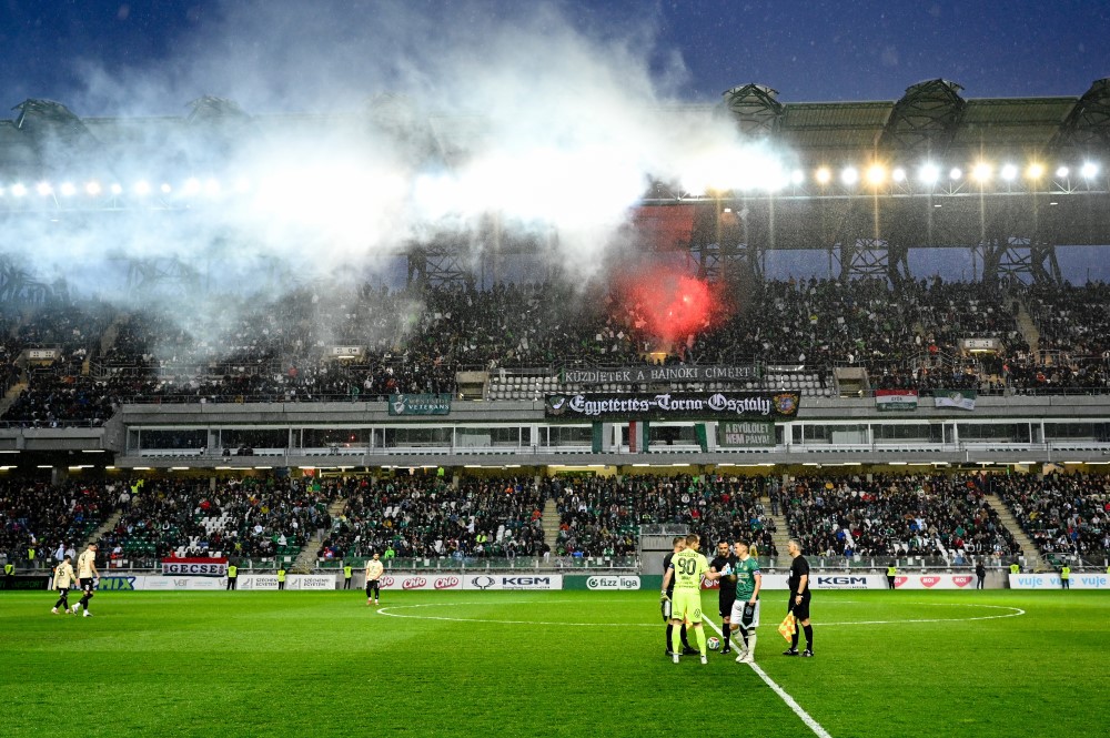 Győr-Ferencváros rangadó a labdarúgó NB I-ben.