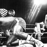 FILE - A file picture dated 30 October 1974 shows US heavyweight boxer Muhammad Ali (back R) standing in a corner as his knocked-out opponent George Foreman (front L) struggles to get back on his feet as he is being given the count by the referee in the 8th round of their boxing bout in Kinshasa, Congo, 30 October 1974. Born Cassius Clay, boxing legend Muhammad Ali, dubbed 'The Greatest,' died on 03 June 2016 in Phoenix, Arizona, USA, at the age of 74, a family spokesman said. Photo: dpa