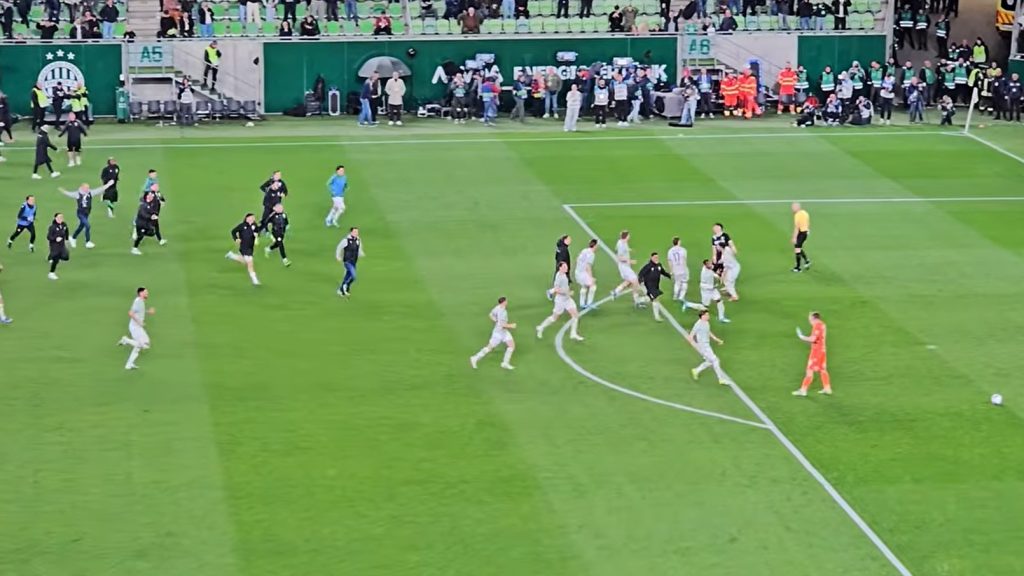 Az utolsó 11-est elrontó győri focistát lökdöste két Fradi-játékos