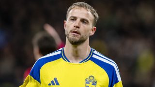 Gustav Lundgrén a lengyelek elleni vb-pótselejtezőn.