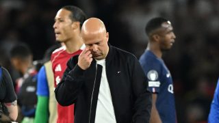 Arne Slot a PSG-Liverpool BL-negyeddöntő után.