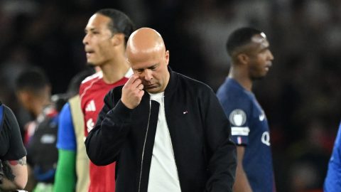 Arne Slot a PSG-Liverpool BL-negyeddöntő után.