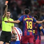 Gerard Martín piros lapja, ami később csak sárga lapot ért.