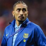 Raphinha az Atlético Madrid elleni BL-meccsen.