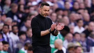 De Zerbi a Brighton elleni mérkőzésen.