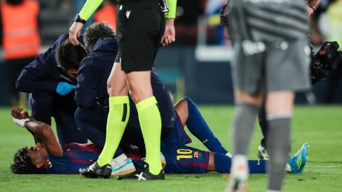 Lamine Yamal sérülése a Celta Vigo ellen.