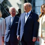 III. Károly és Kamilla királyné látogatása Washingtonban Donald Trump amerikai elnöknél és feleségénél, Melania Trumpnál.