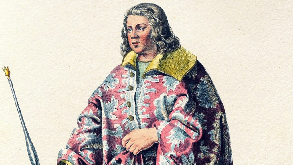 I. Géza magyar király 19. századi ábrázolása.