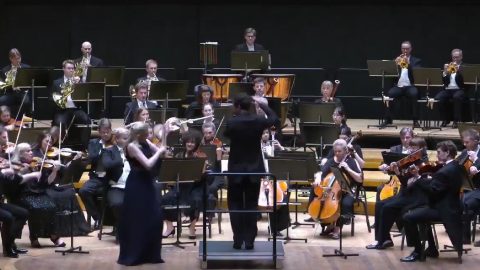 Egy pillanatkép a vidóból, ami megörökítette, ahogy a karmester kis híján összetört egy több százmillió forintot érő hegedűt koncert közben.