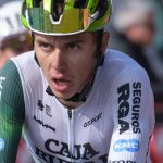 n Pal, Andorra, on August 28, 2025, Jaume Guardeno from Spain of the Caja Rural - Seguros RGA team participates in stage 6 of La Vuelta 2025, which connects Olot in Girona and Pal in Andorra. (Photo by Martin Silva Cosentino/NurPhoto)
