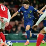 Julian Álvarez az Arsenal és az Atlético Madrid október BL-meccsén.