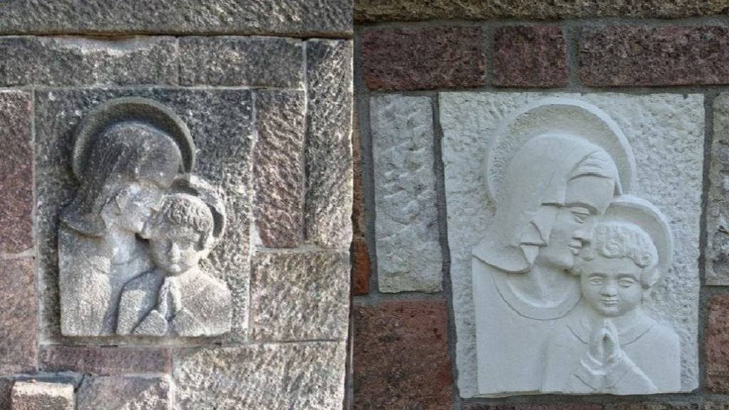 Gyengébb másolattal helyettesítették egy védett kőbányai ház Máriát és Jézust mutató díszét