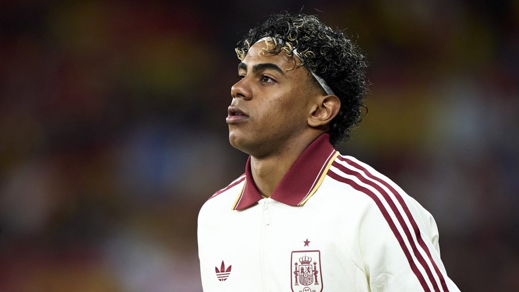 Lamine Yamal a Spanyolország-Egyiptom mérkőzésen.