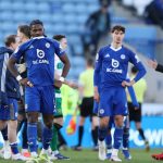 Caleb Okoli of Leicester City looks dejected after the Sky Bet Championship match between Leicester City and Queens Park Rangers at The King Power Stadium on March 14, 2026 in Leicester, England. (Photo by Michael Regan/Getty Images)