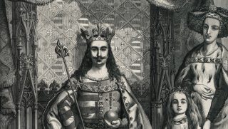 Nagy Lajos király, Mária, későbbi magyar királynő és Erzsébet királyné