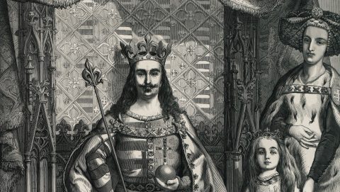 Nagy Lajos király, Mária, későbbi magyar királynő és Erzsébet királyné