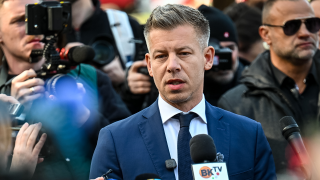 Magyar Péter a szavazás utáni sajtótájékoztatón