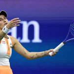 NEW YORK, NEW YORK - AUGUST 31: Marketa Vondrousova of Czechia reacts against Elena Rybakina of Kazakhstan during their Women's Singles Fourth Round match on Day Eight of the 2025 US Open at USTA Billie Jean King National Tennis Center on August 31, 2025 in the Flushing neighborhood of the Queens borough of New York City. Sarah Stier/Getty Images/AFP