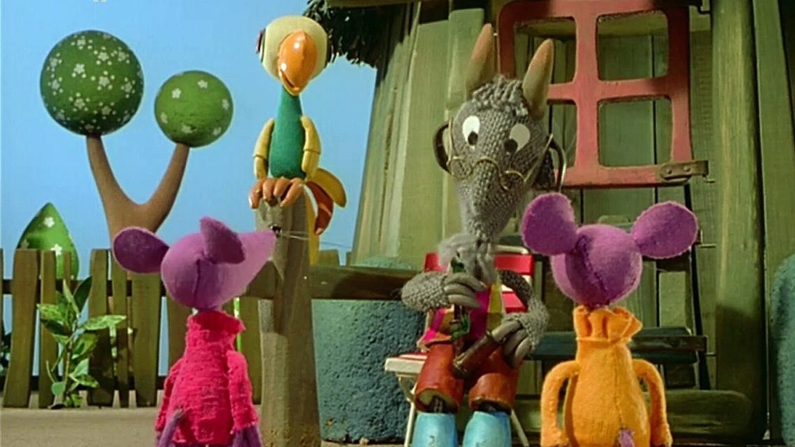 Egy jelenet a Mekk Elek, az ezermester című magyar bábfilmsorozatból.