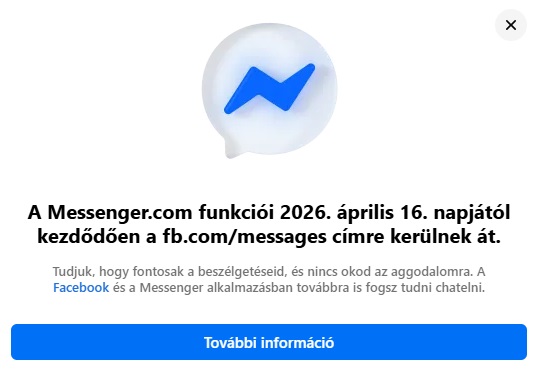 messenger megszűnik pin kód beállítás