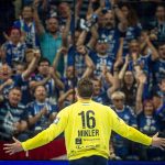 Mikler Roland szegedi kapus a férfi kézilabda NB I döntőjének második találkozóján játszott OTP Bank-Pick Szeged - One Veszprém HC mérkőzésen a szegedi Pick Arénában 2025. június 4-én. A Szeged 32-28-ra nyert.