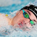 Milák Kristóf a férfi 100 méteres gyorsúszás középdöntőjében az úszók országos bajnokságán Sopronban 2026. április 15-én.