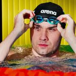 A győztes Milák Kristóf a férfi 100 méteres férfi gyorsúszás döntőjében az úszók országos bajnokságán Sopronban 2026. április 16-án.