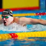Milák Kristóf a férfi 200 méteres pillangóúszás középdöntőjében az úszók országos bajnokságán Sopronban 2026. április 15-én.
