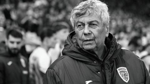 Romania's headacoach Mircea Lucescu looks on ahead of the play-off FIFA World Cup 2026 European qualification knockout semi-final football match between Turkey and Romania at Besiktas Park stadium, in Istanbul on March 26, 2026.