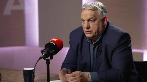 Orbán Viktor leköszönő miniszterelnök a Patrióta stúdiójában.