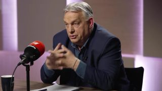 Orbán Viktor leköszönő miniszterelnök a Patrióta stúdiójában.