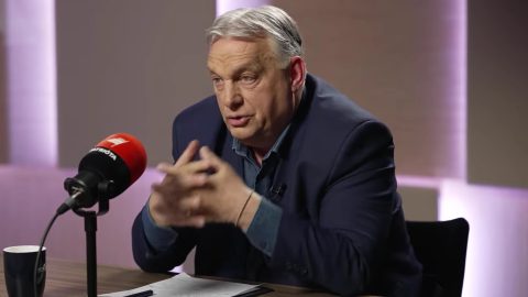 Orbán Viktor leköszönő miniszterelnök a Patrióta stúdiójában.