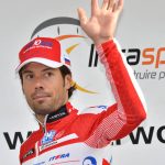 20120912 - BRUSSELS, BELGIUM: Spanish Oscar Freire of Team Katusha pictured on the podium after the Grand Prix de Wallonie one day cycling race from Chaudfontaine to Namur, Wednesday 12 September 2012. BELGA PHOTO DAVID STOCKMAN