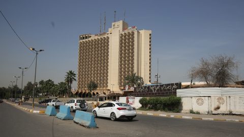 A bagdadi Palestine szálloda egy 2018-ban készült fotón.