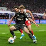 Schäfer András, az Union Berlin magyar középpályása az RB Leipzig elleni bajnokin.