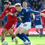 Szoboszlai Dominik az Everton és a Liverpool meccsén.
