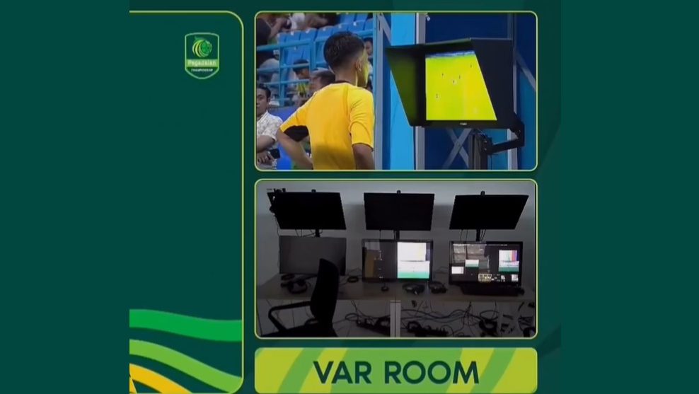 VAR-vizsgálat Indonéziában üres VAR-szobával.